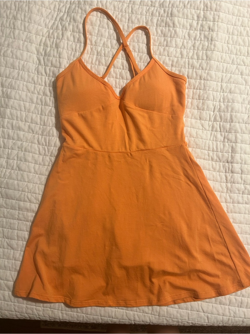 L*Space Vibrant Orange Rally dress with build in shorts